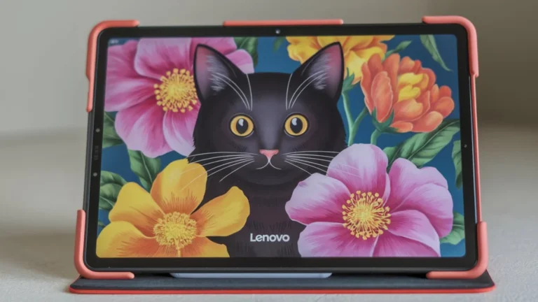 Lenovo Tab M9 Black Cat Flower Case