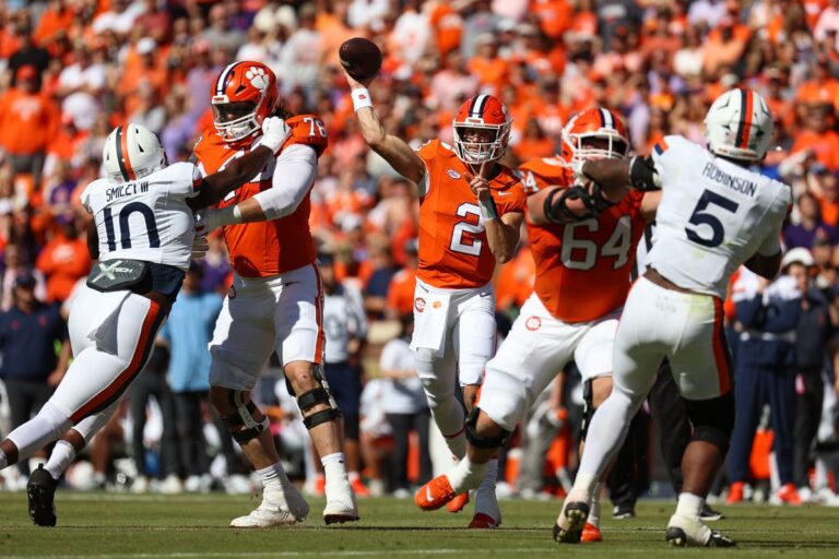 UVA Football vs Clemson Tigers Football Match Player Stats