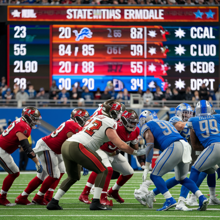 Tampa Bay Buccaneers vs Detroit Lions match player stats