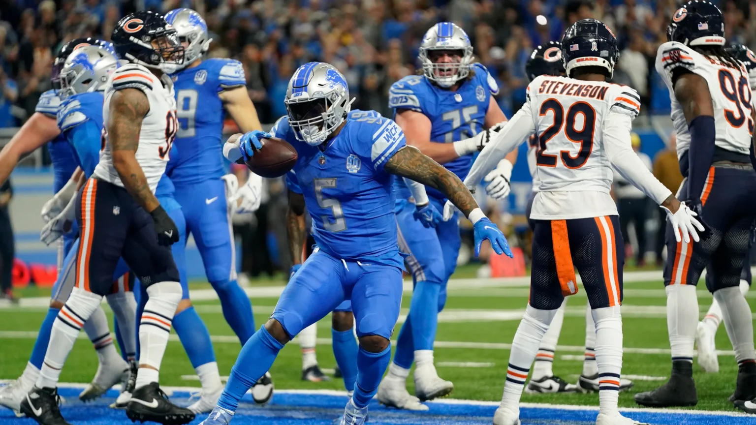 Detroit Lions vs Chicago Bears Match Player Stats