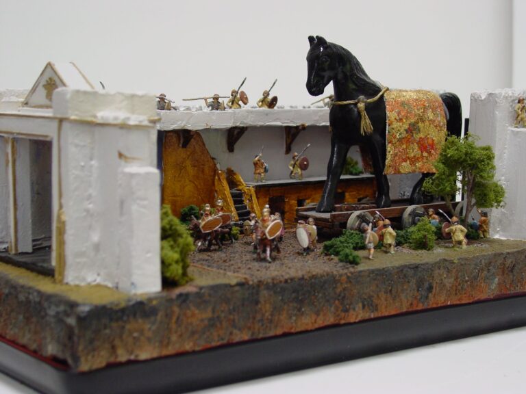 Trojan War Shoe-Box Diorama